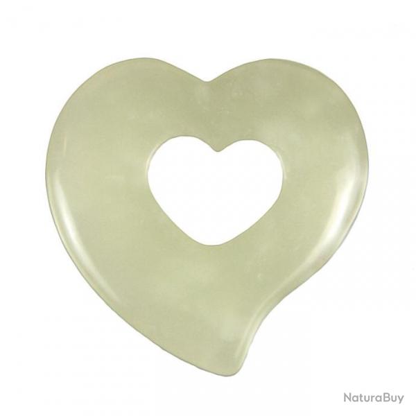 Pendentif donut coeur en jade de Chine