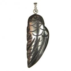 Pendentif aile d'ange en hématite