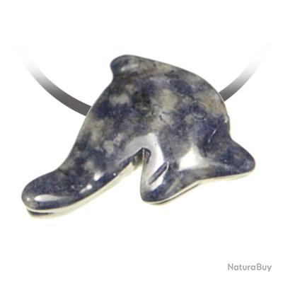 Pendentif Dauphin En Jade De Chine - Pierre Percée Verte - Naturosphère - Neuf Avec étiquettes