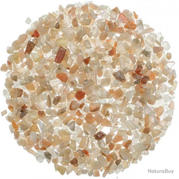 Mini pierres roules pierre de lune orange - 5  10 mm - 100 grammes