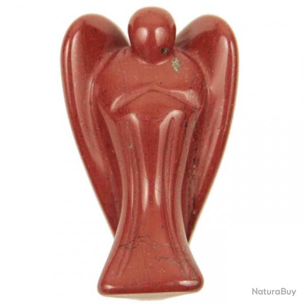 Statuette ange en jaspe rouge - 5 cm