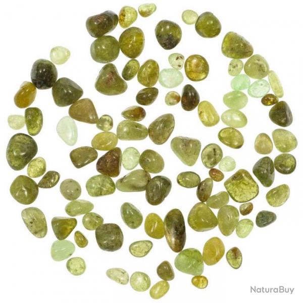 Pierres roules grenat vert demantode - 0.5  1.5 cm - 15 grammes