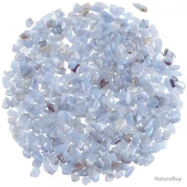 Mini pierres roules calcdoine bleue - 8  15 mm - 100 grammes