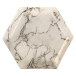 Hexagone poli en howlite - 4 cm