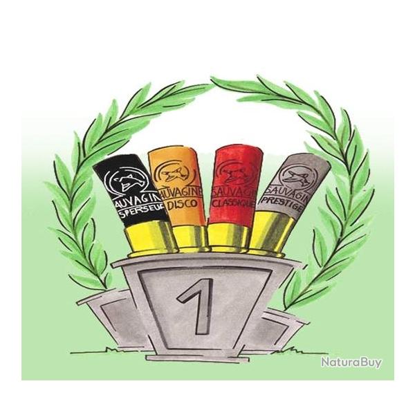 Cartouches CAL.20/70 SAUVAGINE PRESTIGE 70 BJ 30GR BOITE DE 25 = 17.40 OU PAR 250 = 15.90