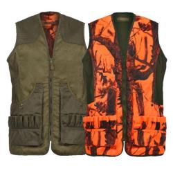 GILET DE CHASSE REVERSIBLE  PERCUSSION SAVANE TAILLE M