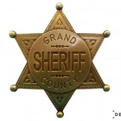 Etoile de shériff Grand County à 6 pointes Doré