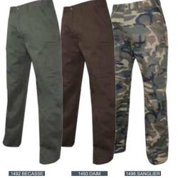 Pantalons de chasse multipoches LMA Becasse/Daim/Sanglier 38 Camouflage