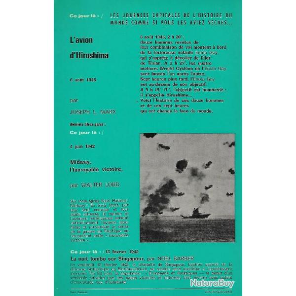 L' avion d'Hiroshima. 6 aot 1945. aviation collection ce jour l 6 aout 1945