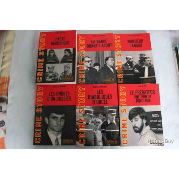 Lot 6 livres collection "crime story"