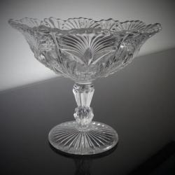Jolie petite coupe " Palmier " en verre moulé des années 30-Objet de vitrine-collection