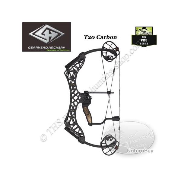 GEARHEAD ARCHERY Pro Series T20 CARBON Arc compound en carbone ultra compact et lger de 20 pouces d