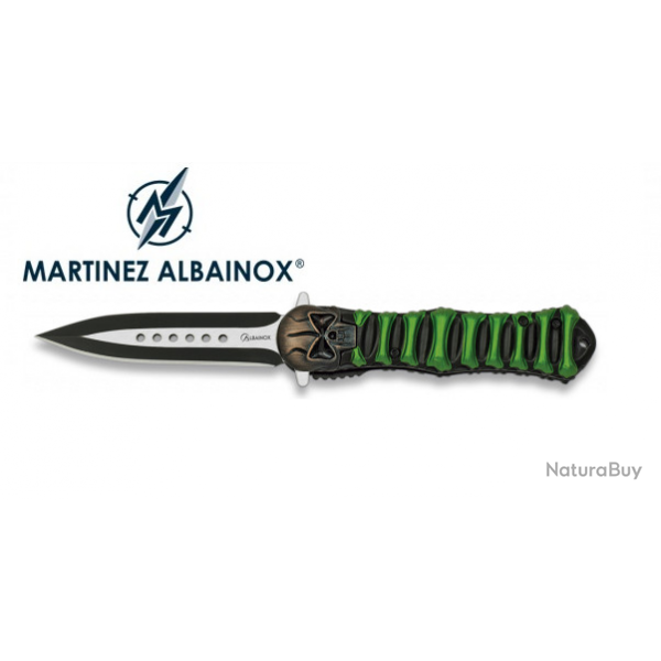 Offrez ce Couteau Pliant Squelette vert et cuivre  Lame de 8.5 cm