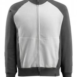 Sweatshirt zippé MASCOT AMBERG 50565-963 S Blanc
