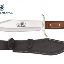 Couteau COWBOY  de 38 cm  Série Limitée manche bois  avec son Etui Cuir Mod Western