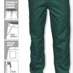 Pantalon de travail polyester/coton Gris postier 72 Poche dos supplémentaire