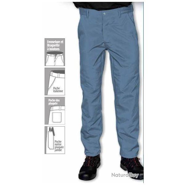 Pantalon de travail coton/polyester Vert amazonie 56