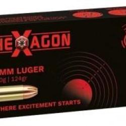 MUNITIONS GECO 9MM LUGER HEXAGON 8G 124GR PAR 1000
