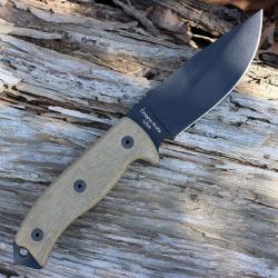 Couteau Ontario RAT-5 Survival Knife Lame Acier Carbone 1095 Manche Micarta Etui Nylon USA ON8667