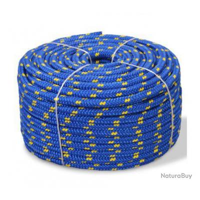 Corde de bateau Polypropylène 8 mm 100 m Bleu