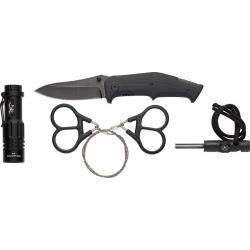 Kit de Survie Browning Outdoorsman Survival Combo Couteau + Lampe + Allume Feu + Scie BR0288