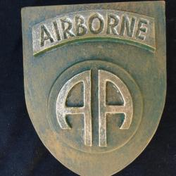 Blason 82ème Airborne - Bronze - avec accroche