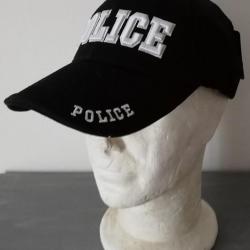 Casquette noire POLICE CAP US ( INTERVENTION DEGUISEMENT SECURITE Taille unique réglable