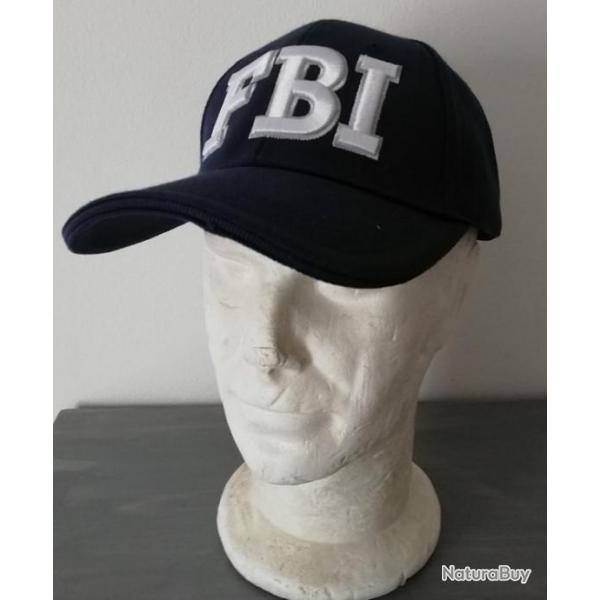 Casquette bleue  FBI CAP US Federal Bureau of Investigation INTERVENTION SECURITE broderie blanche