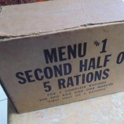 carton ration combat US army ww2 débarquement  seconde guerre américain N°1
