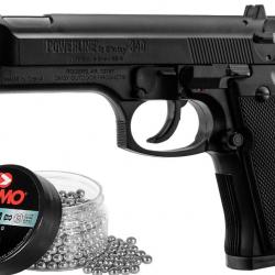 Pack Pistolet à Plombs Daisy Powerline 340 cal. 4,5 mm Réplique Beretta 92 + 500 Plombs