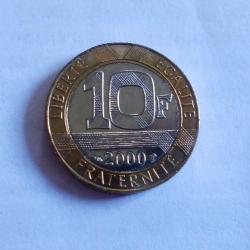 Pièce de 10 Francs - Année 2000 - Modèle génie de la Bastille en TTTTBE n'ayant jamais circulé