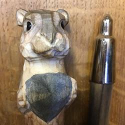baton de marche sculpté marmotte1