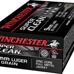 Munitions Winchester Super Clean 9mm Luger 90 grains fmj PAR 1000