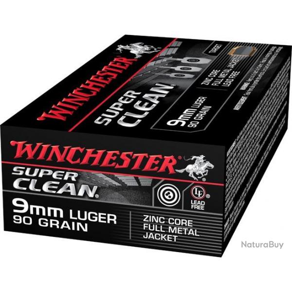 Munitions Winchester Super Clean 9mm Luger 90 grains fmj PAR 1000