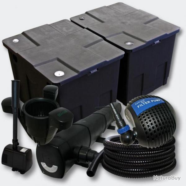 Kit de filtration bassin 60000l UVC 72 Watts Pompe Fontaine Skimmer 4216486