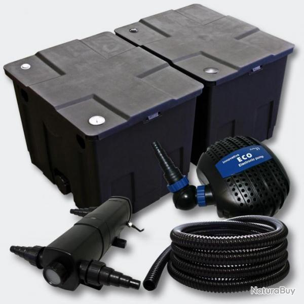 Kit de filtration de bassin Bio Filtre 60000l Pompe co UVC 24 Watts 4216506