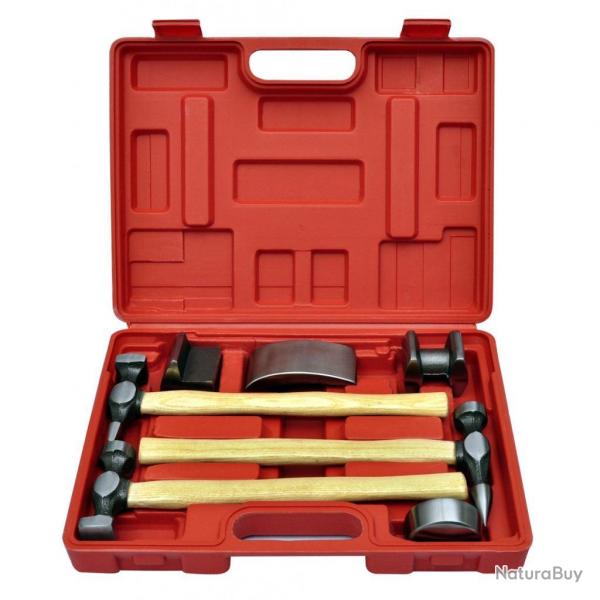 Coffret set de marteau et tas pour carrossier 7 pices outils garage atelier bricolage 3402029/2