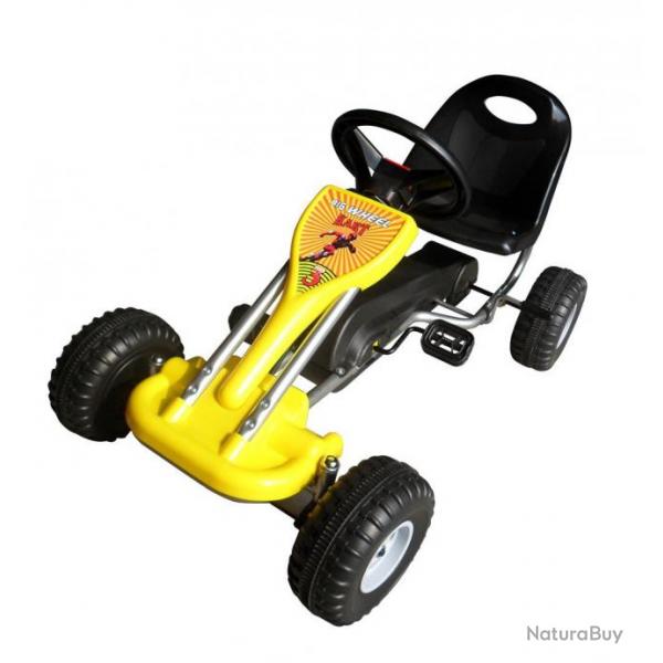 Kart voiture  pdale gokart enfant jeux jouets jaune 89 cm 0102004