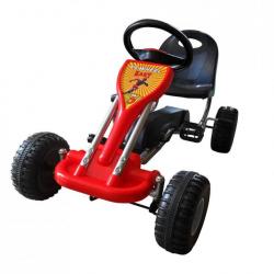 Kart voiture à pédale gokart enfant jeux jouets rouge 89 cm 0102005