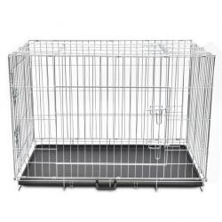 Cage en métal pliable pour chien acier galvanisé 109 x 70 x 78 cm 3702023
