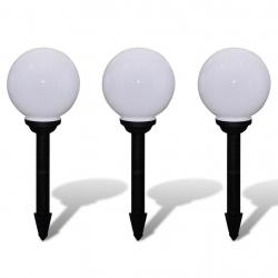 Boule solaire extérieure 20 cm 3 pièces luminaire décoration 2402038