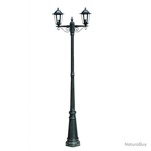 Lampadaire extrieur double vert 215 cm luminaire dcoration 2402082