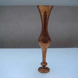 ancienne soliflore en bronze poli H: 20 cm poids 676 gr