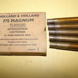 lot boite de douilles 375 Magnum HOLLAND & HOLLAND nitro express -  (d8j121)