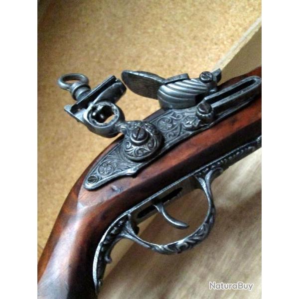 PISTOLET  SILEX Reproduction Arme XVIIIe s. Pistole Gun Weapon 47cm Decoration