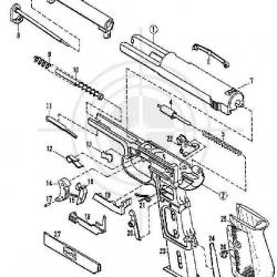 piece n°27 pour pistolet Mauser 1910, 10/34 cal 6,35