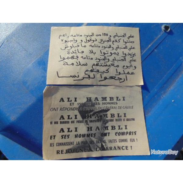 Tract ralliement katiba 1959  Algrie ALN de Gaulle AFN OAS Afrique nord O.A.S A.F.N propagande