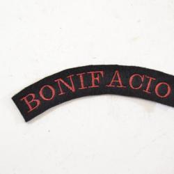 Repro titre d'épaule Bonifacio / France WWII WW2 Deuxième Guerre Mondiale, insigne d'épaule banane