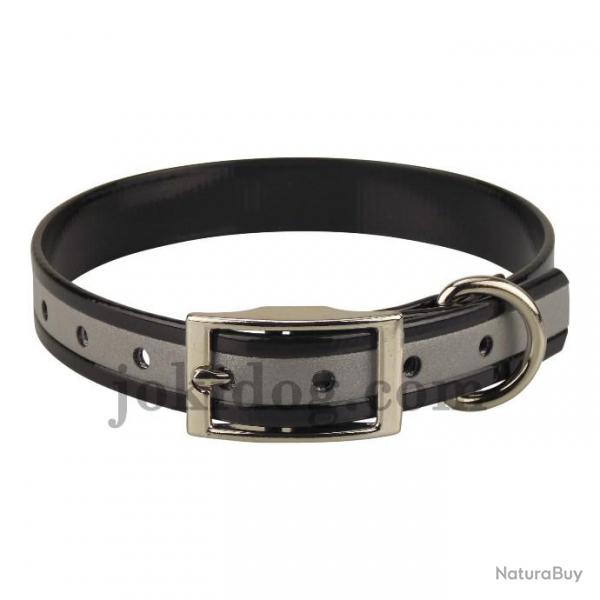 collier rflchissant 19 mm x 45 cm noir - biothane - jokidog