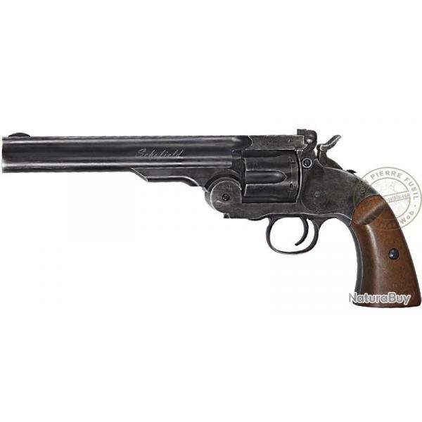 Revolver  plombs 4.5mm CO2 ASG Schofield - Canon 6'' (2,9  3 Joules) Noir